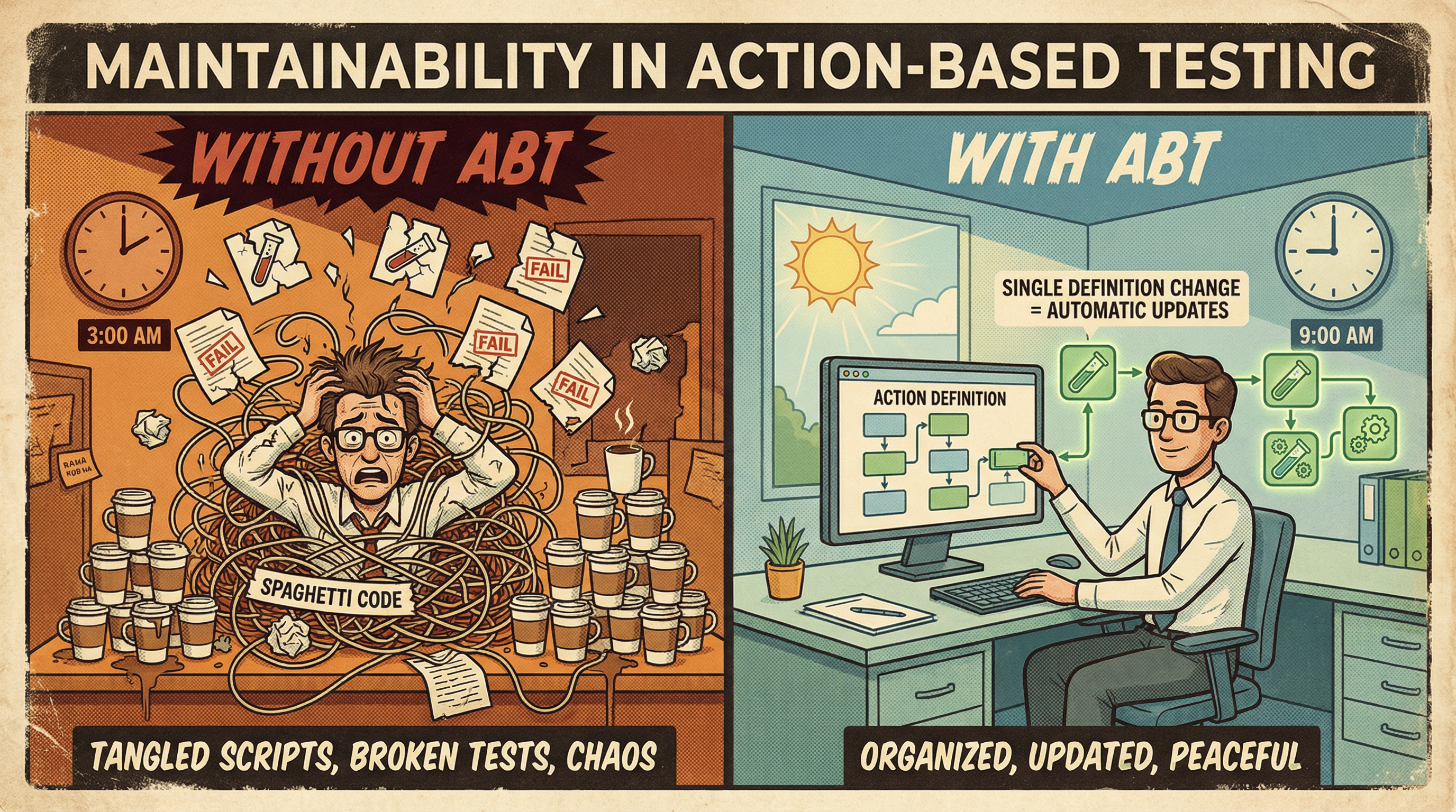 Maintainability in ABT - Sustainable test automation