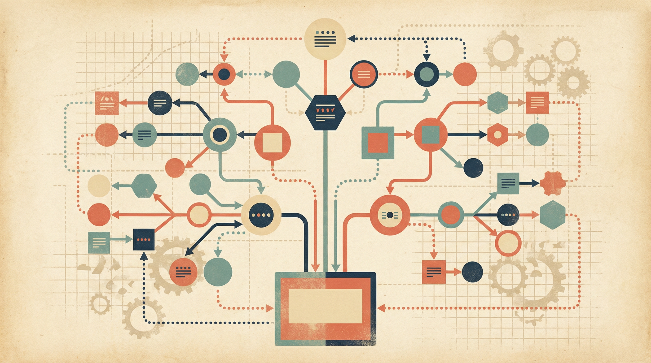 Blueprint-style template with organized test categories